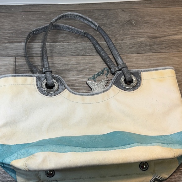Coach Cream and Gray beach Starfish Canvas Tote - Picture 14 of 15